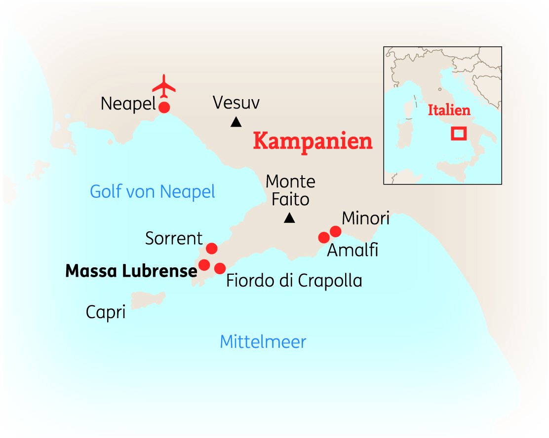 Pfad der Sirenen – Golf von Neapel & Amalfiküste: Panoramawandern